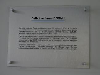 Inauguration de la plaque Lucienne Cornu